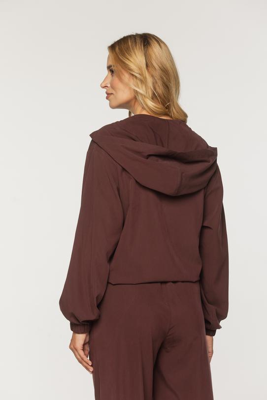 Bluza z tkaniny modalowej w kolorze kasztanowym