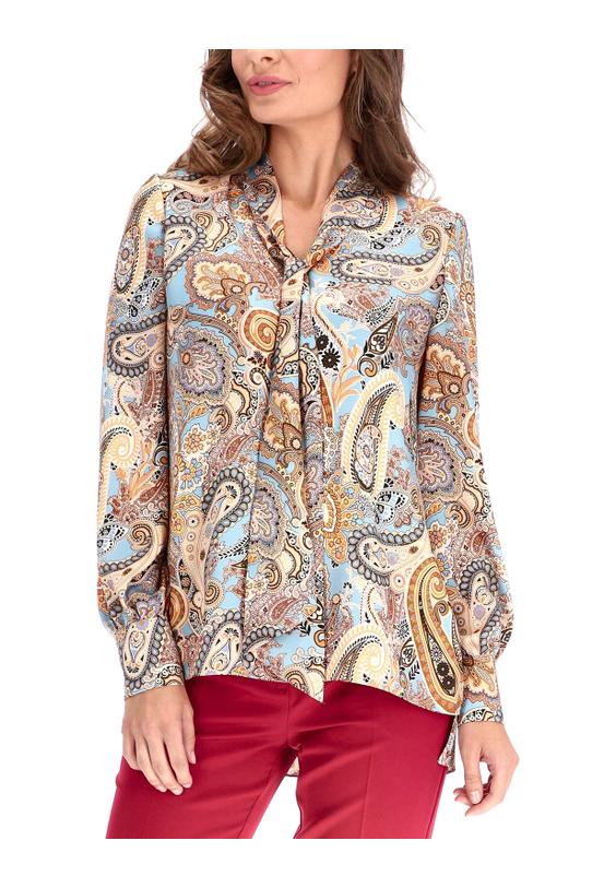 Pastelowa bluzka z wiązaniem - 2