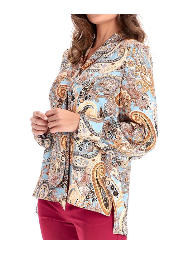 Pastelowa bluzka z wiązaniem - 3