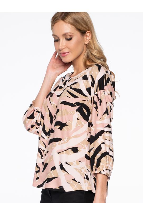 Wzorzysta bluzka z wiskozy - 3