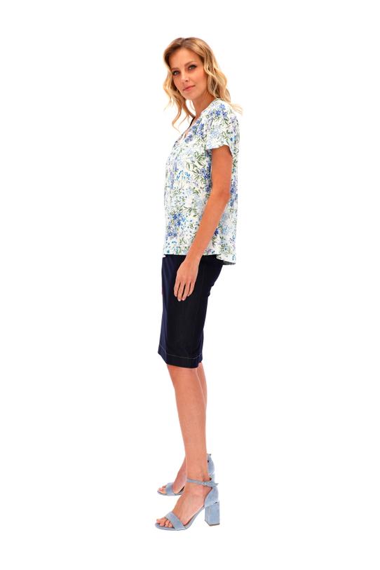 Bluzka z zakładkami o luźnym fasonie - 3