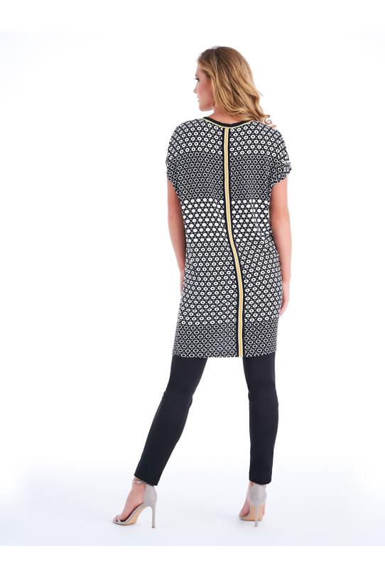 Wiskozowa tunika z dekoltem V - 4