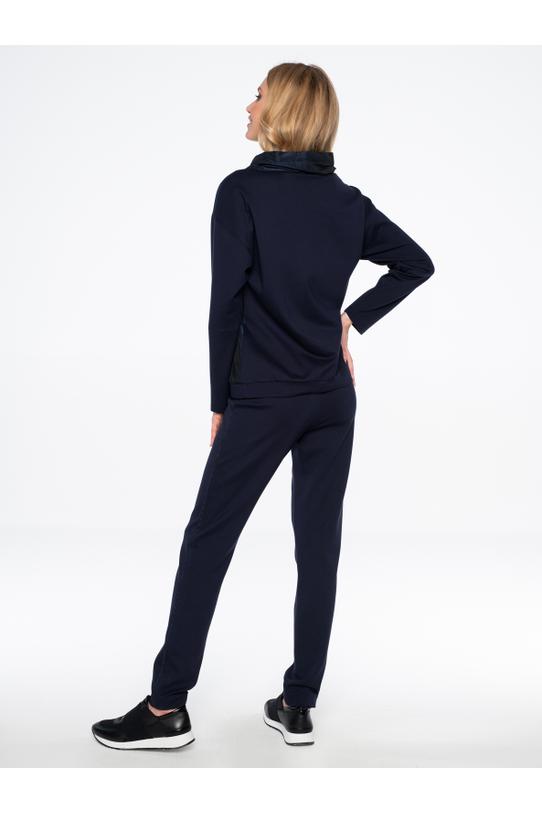 Granatowa bluza z tasiemkami - 4