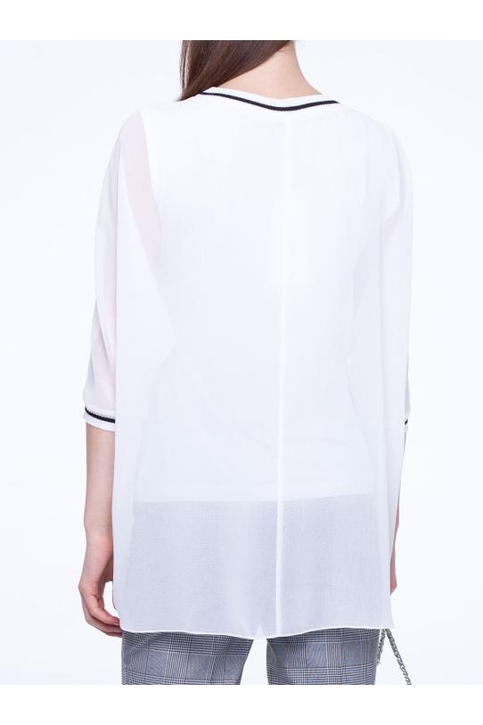 Efektowna bluzka z przeźroczystościami - 4