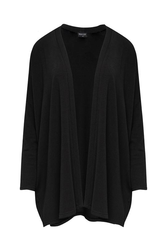 Czarny kardigan z dzianiny wiskozowej - 1