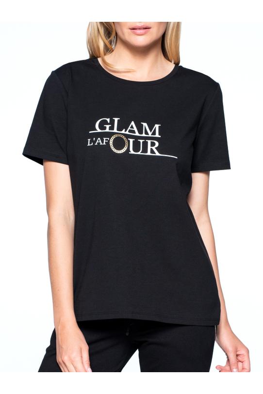 Casualowa bluzka z napisem - 2