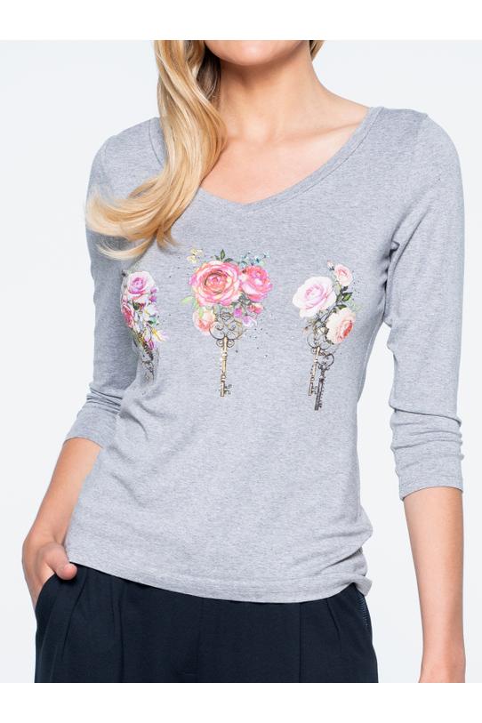 Modna bluzka z elastycznej tkaniny - 3