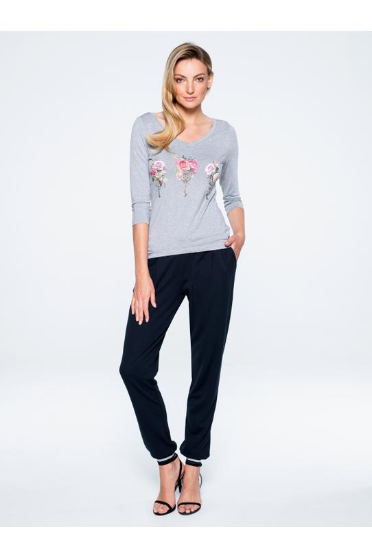 Modna bluzka z elastycznej tkaniny - 1