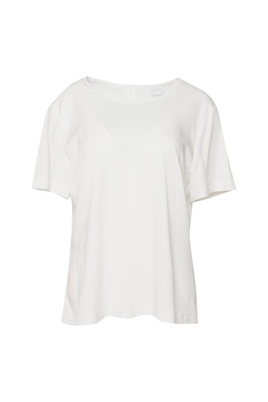 Bluzka ecru z wiskozy o pudełkowym fasonie - 1