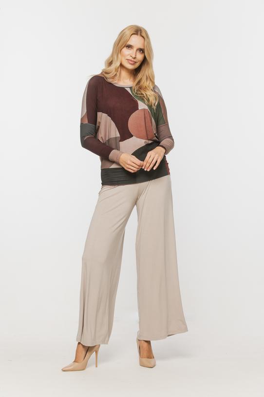 Wizualizacja Bluzka w jesiennych kolorach z dzianiny wiskozowej