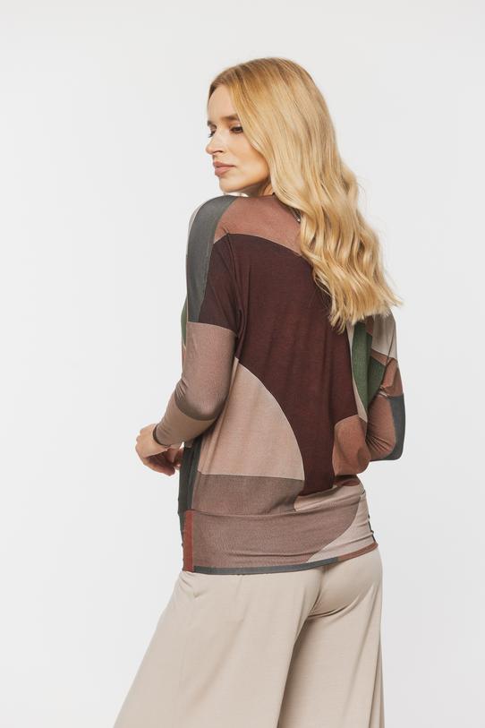 Bluzka w jesiennych kolorach z dzianiny wiskozowej - 3