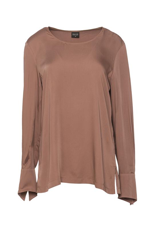 Bluzka w kolorze cappuccino z eleganckim mankietem - 1