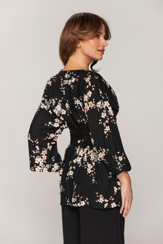 Wiskozowe kimono z pasem