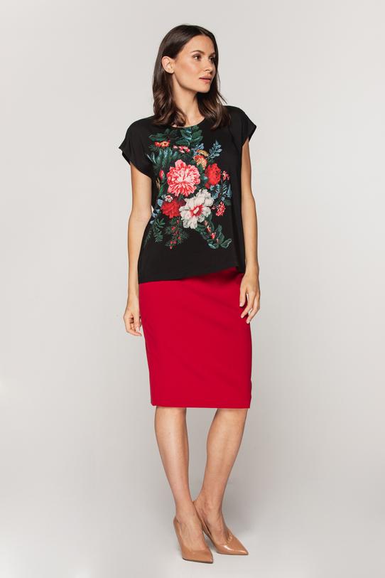 Wizualizacja Bluzka z kwiatową aplikacją