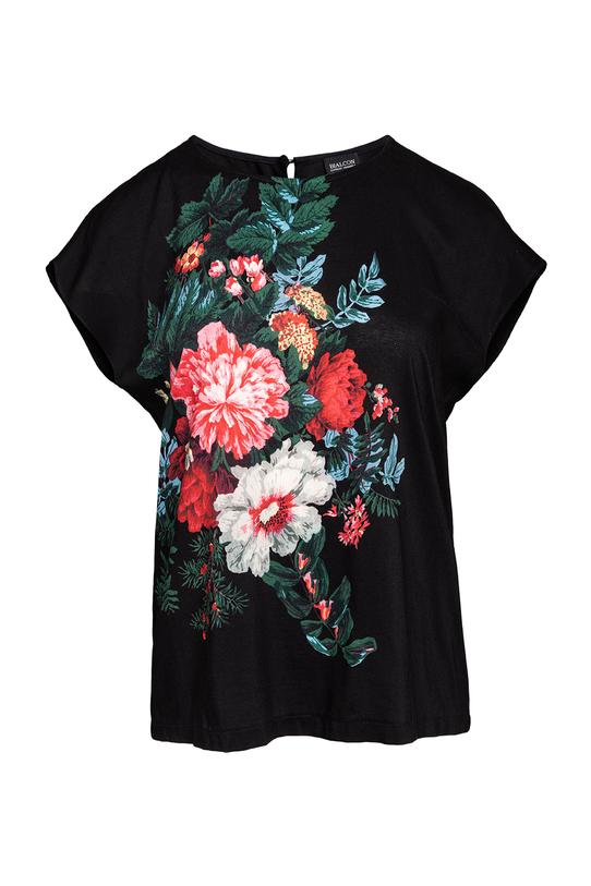 Bluzka z kwiatową aplikacją - 1
