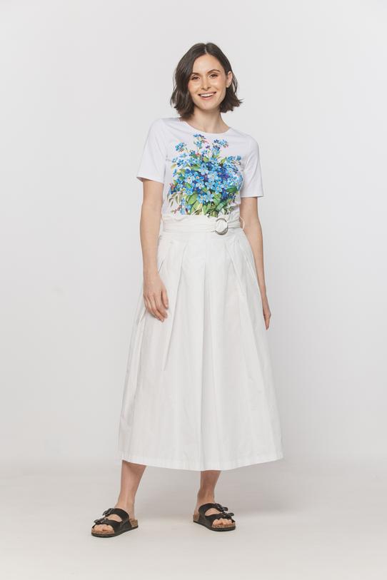 Wizualizacja Bawełniana bluzka z aplikacją kwiatową