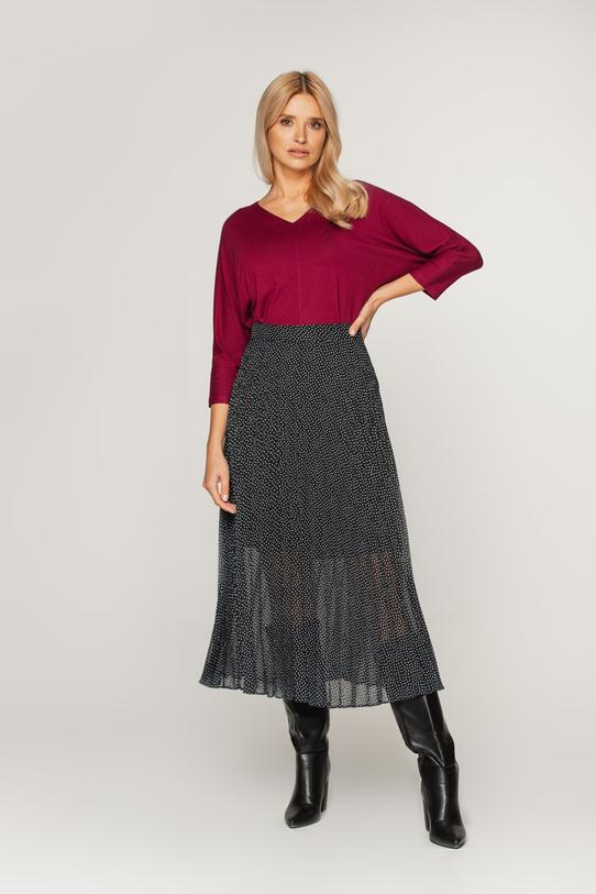 Wizualizacja Bordowa nietoperzowa bluzka