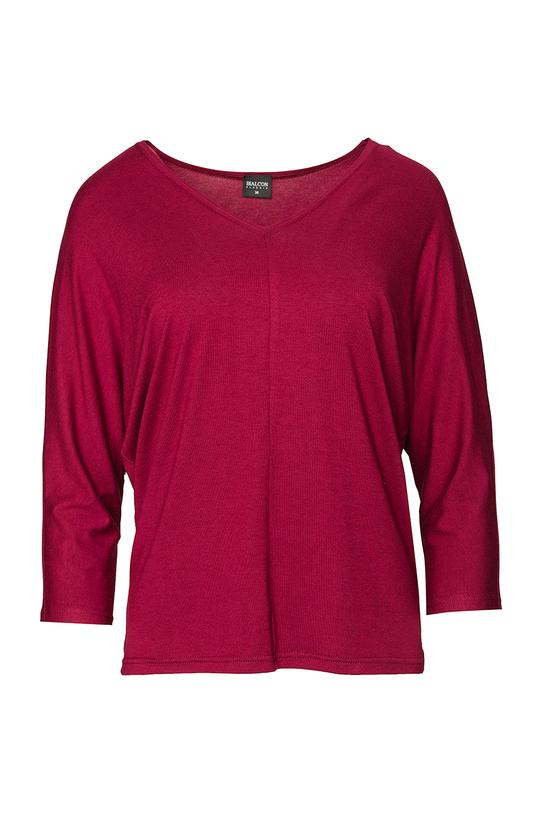 Bordowa nietoperzowa bluzka - 1