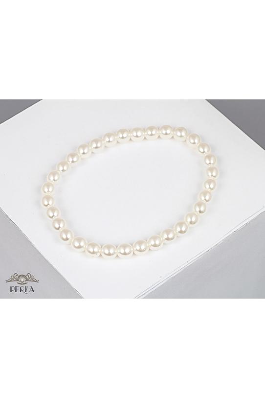 Subtelna bransoletka z pastelowych różowych perełek - 1