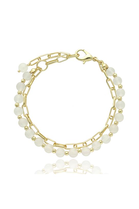 Wizualizacja Jasna bransoletka z naturalnych kamieni