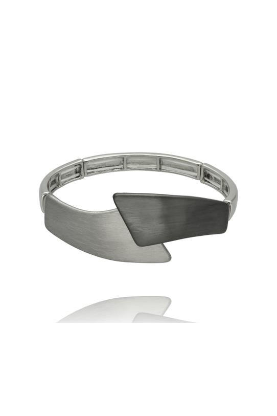 Wizualizacja Stylowa bransoletka w kolorze ciemnego srebra