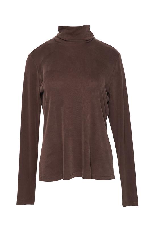 Brązowy golf z dzianiny wiskozowej - 1