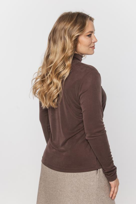 Brązowy golf z dzianiny wiskozowej - 4