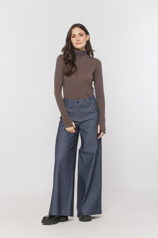 Wizualizacja Brązowy lekki golf z domieszką wełny