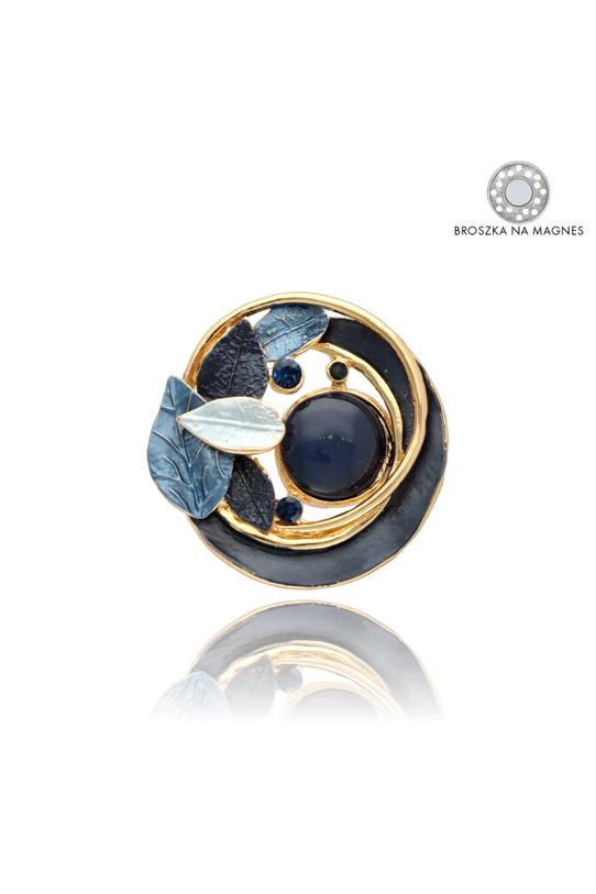 Wizualizacja Magnetyczna broszka w odcieniach granatu