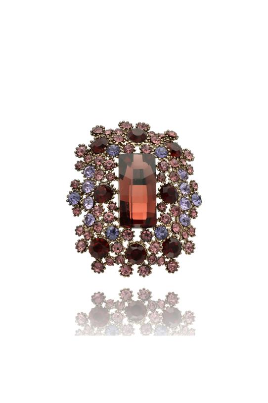 Wizualizacja Stylowa broszka w odcieniach różu i fioletu