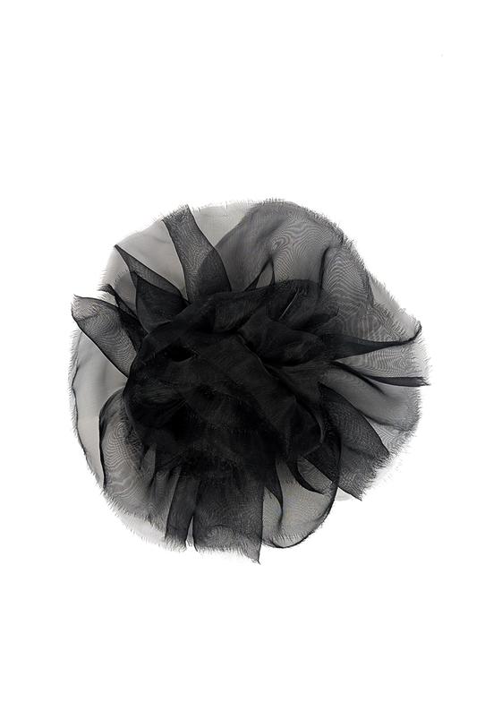 Wizualizacja Broszka kwiat z czarnego tiulu