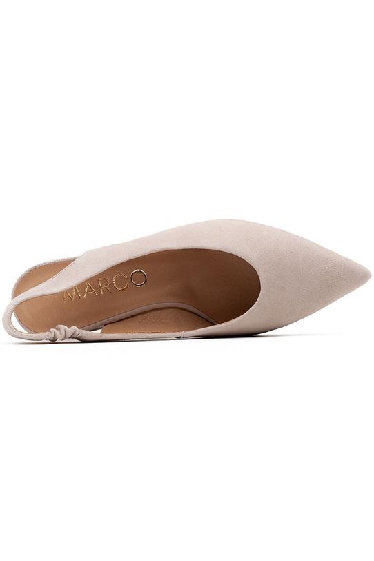 Beżowe sandały z paseczkiem i gumą - 4