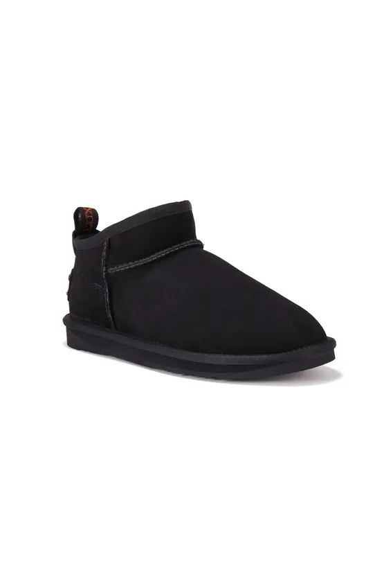 Czarne miękkie botki z naturalnego zamszu - 1