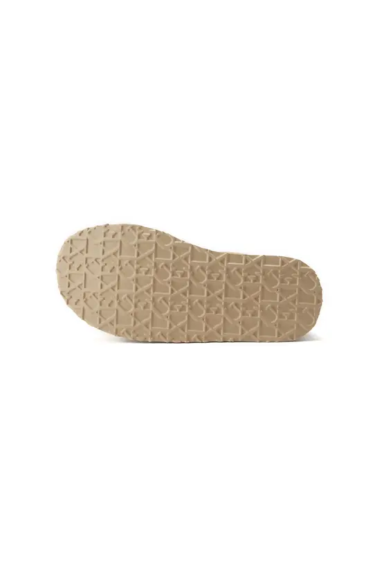 Wsuwane ocieplane półbuty z jasnobeżowej skóry - 4