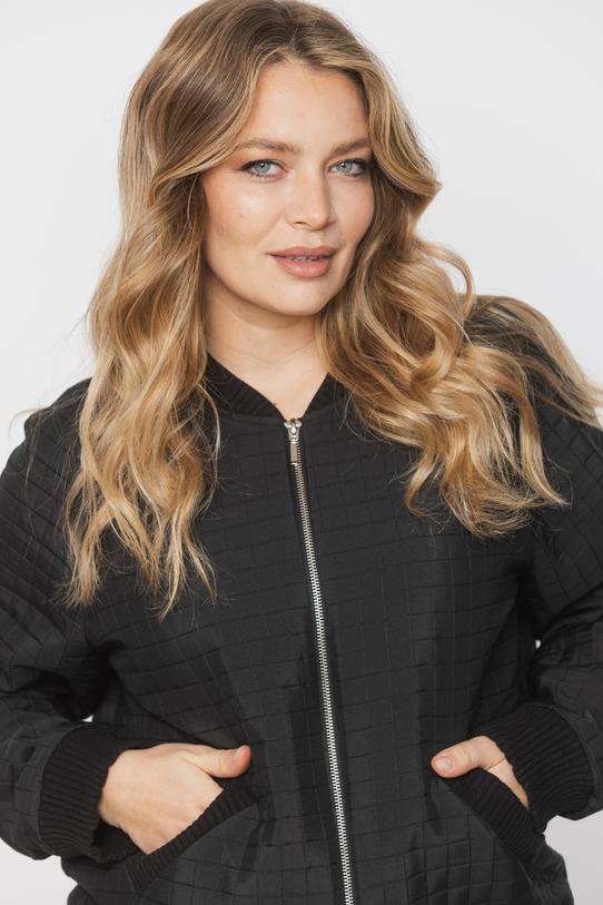 Casualowa pikowana bomberka z praktycznymi kieszeniami - 4