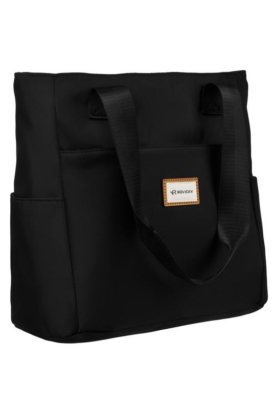 Wizualizacja Casualowa pojemna torba z czarnej wysokogatunkowej tkaniny