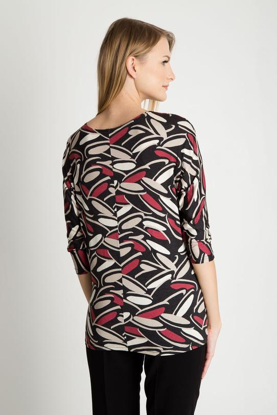 Wzorzysta bluzka z rękawami 3/4 - 4