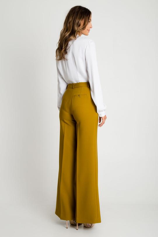 Oliwkowe spodnie dzwony - 4