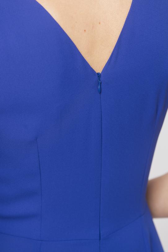 Chabrowy zwiewny kombinezon z szerokimi nogawkami - 5