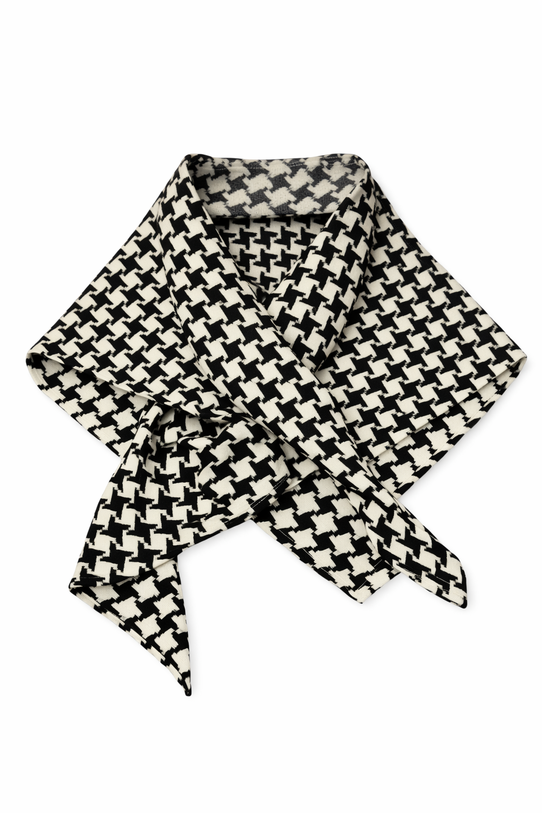 Wizualizacja Wełniana chusta we wzór dużej pepitki