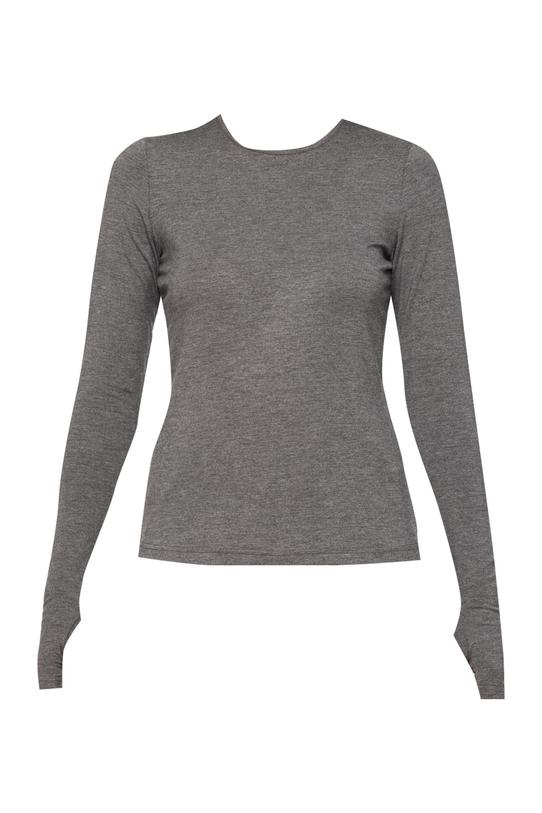 Ciemnoszara melanżowa bluzka z włókna bambusowego - 1