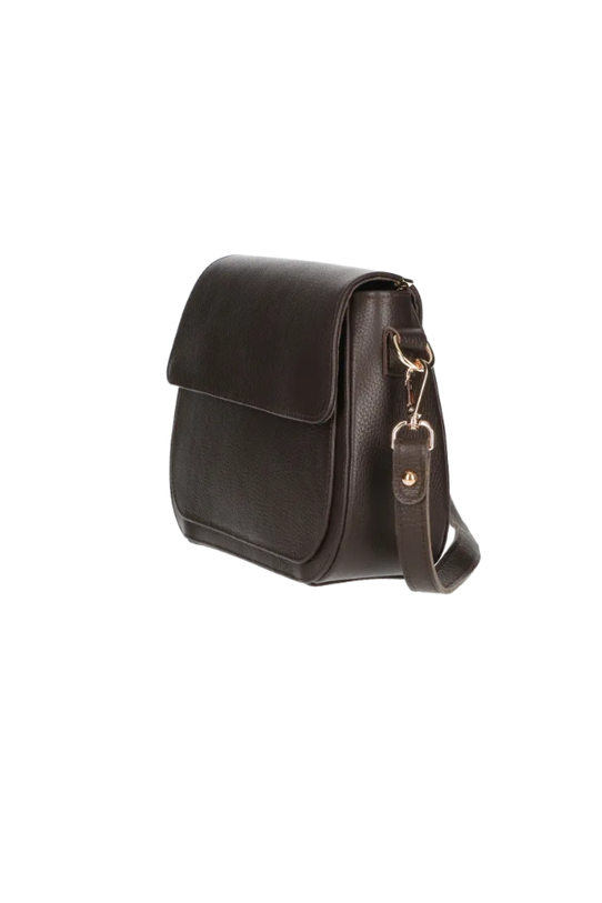 Codzienna luksusowa torebka w kolorze gorzkiej czekolady - 1