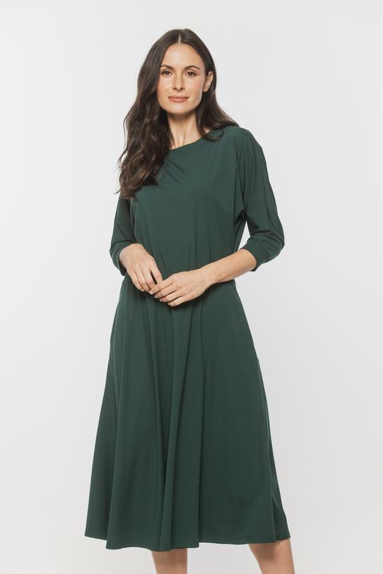 Codzienna sukienka z rękawem kimono i elastyczną talią - 2
