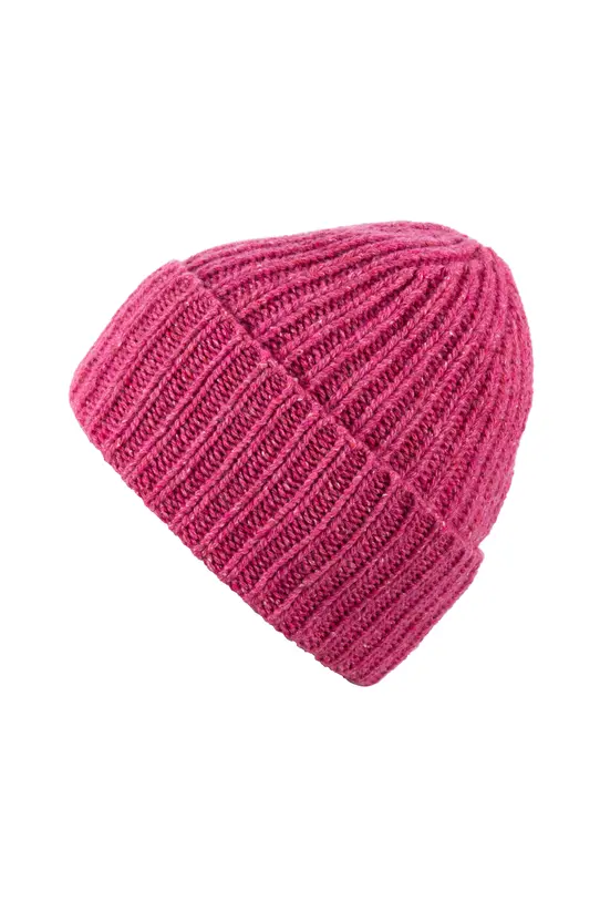 Wizualizacja Różowa ciepła czapka z wełny i jedwabiu