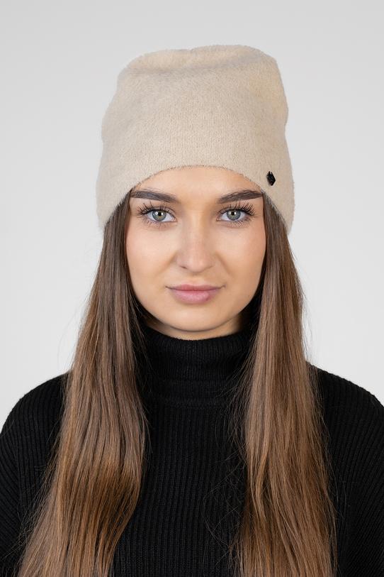A soft beige hat with a blend of wool and cashmere - 2