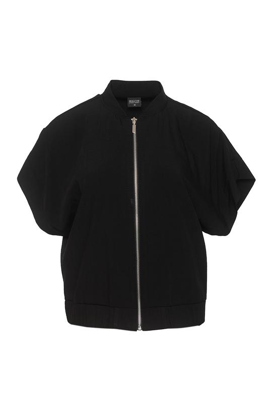 Czarna kamizelka o kroju bomberki - 1