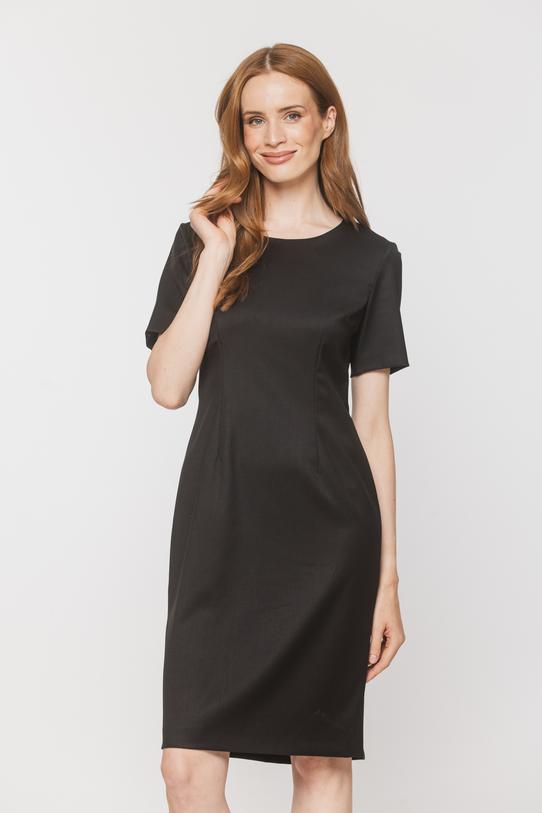 A timeless black dress with short sleeves - 3