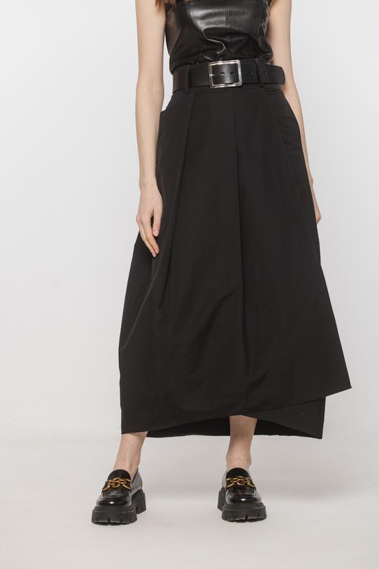 Czarna spódnica tulipan o długości midi - 2