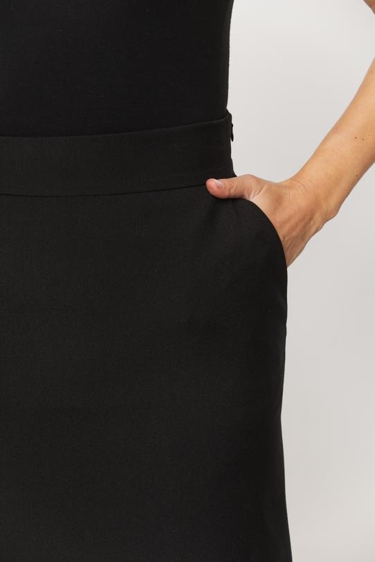 Czarna spódnica mini z bocznymi kieszeniami - 5