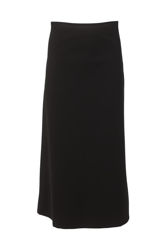 Czarna trapezowa spódnica z gumką w pasie - 1